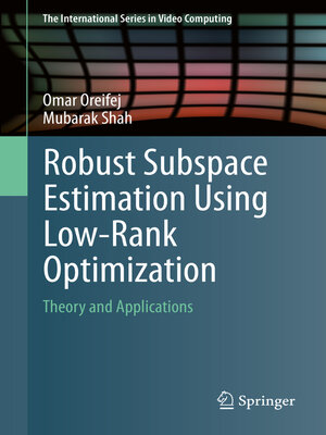 cover image of Robust Subspace Estimation Using Low-Rank Optimization